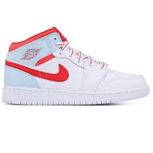 Jordan 1 Mid White Topaz Mist (Girls)